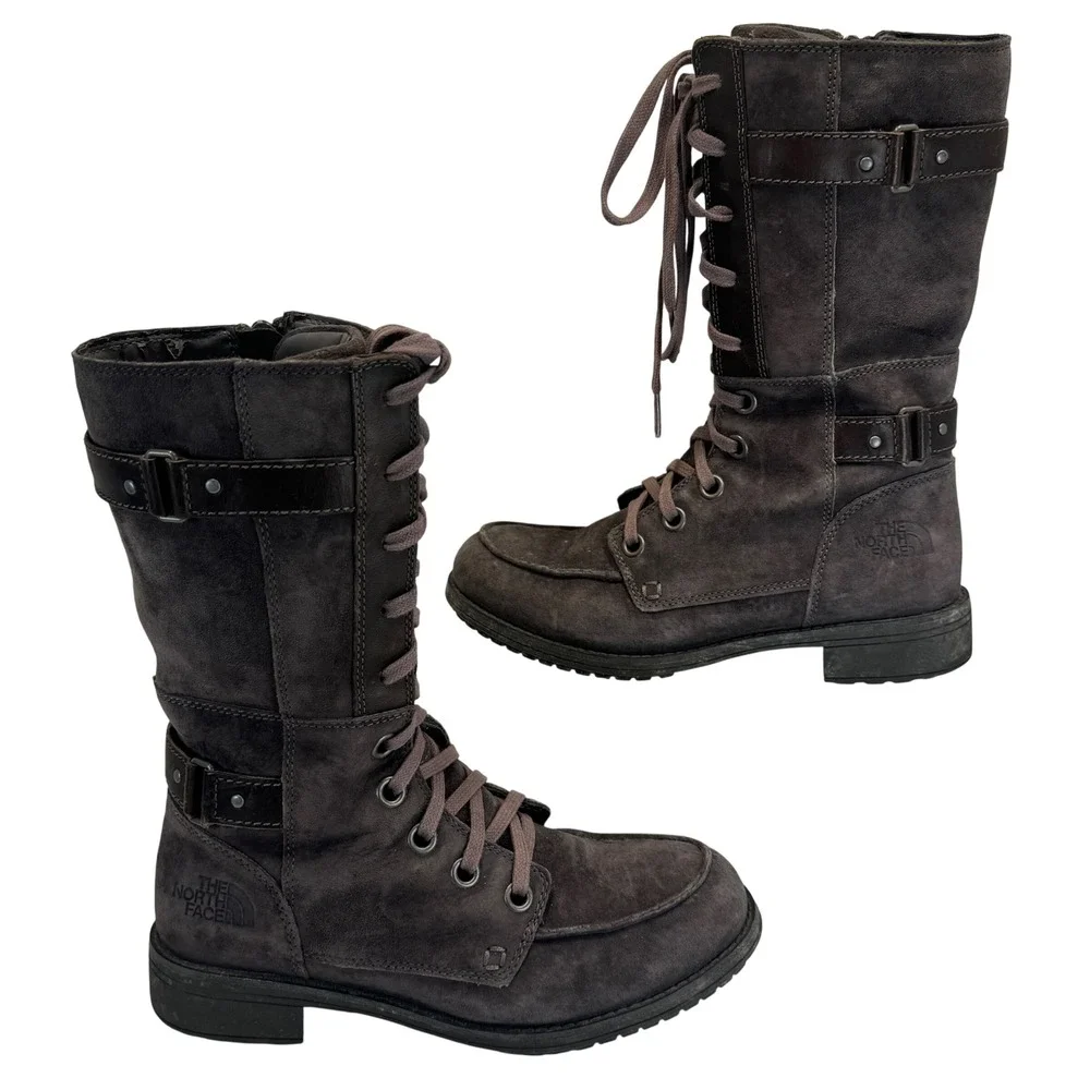 The North Face Ballard Lace II Suede Waterproof‎ Primaloft Boots Grey Women 6.5